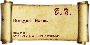 Bengyel Norma névjegykártya
